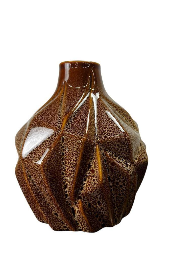 Vintage brown ceramic vase