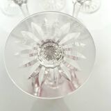 3 Baccarat Crystal Wine Glasses - Juvisy Red Model