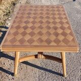 Art Deco table in solid walnut