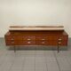 Sideboard anni '50 in legno e mensola in marmo