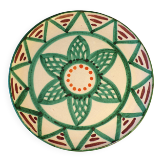 Ceramic plate by Antoine Fazio Vallauris Ø20.5cm