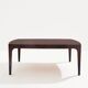 Table basse marqueterie de noyer vers 1970