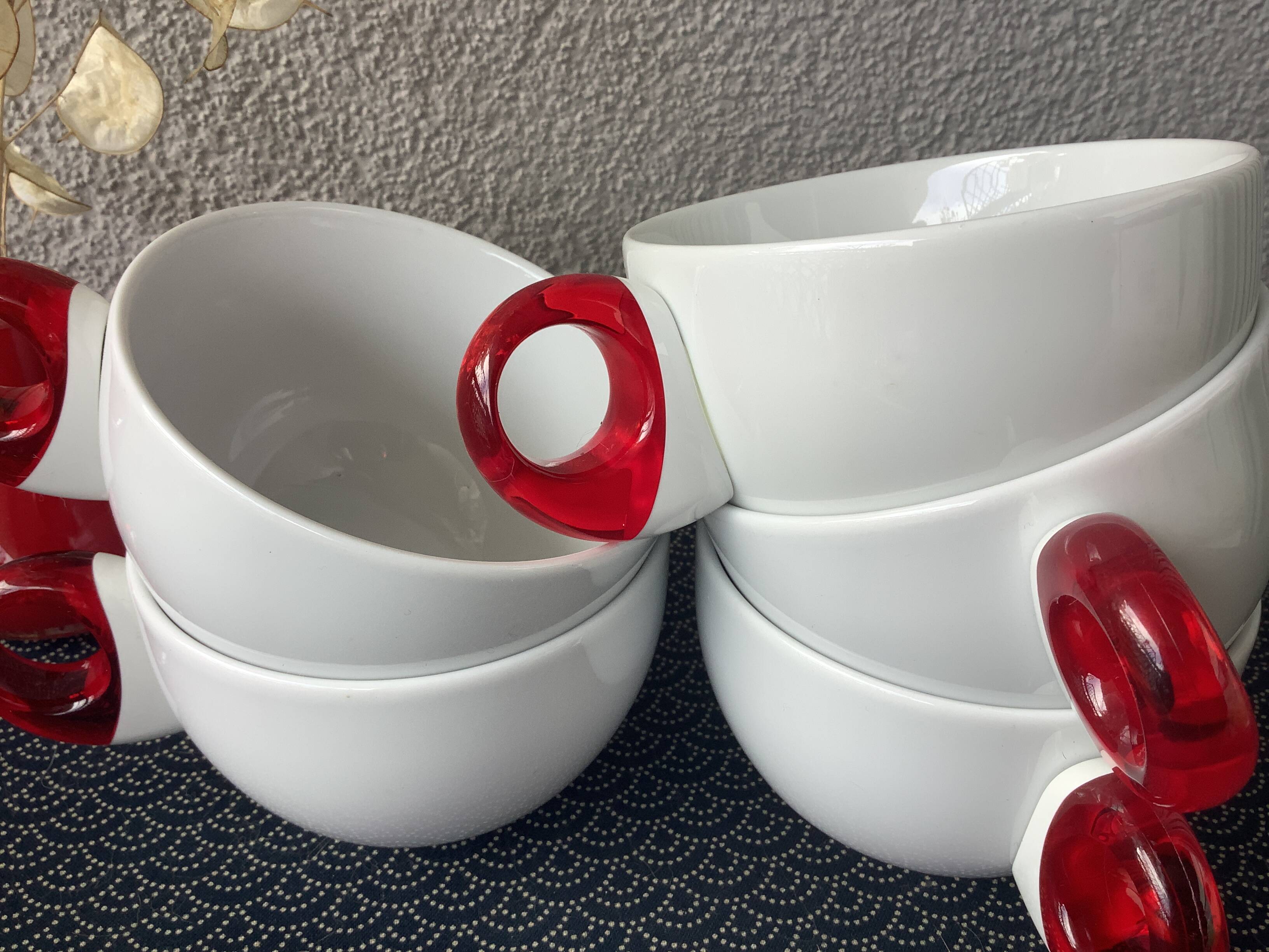 Guzzini porcelain breakfast cups