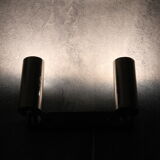 Wall sconce with two chrome lights from the 70s