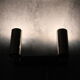 Wall sconce with two chrome lights from the 70s