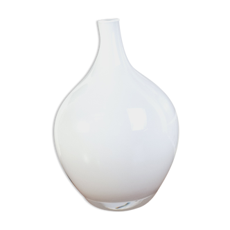White blown glass vase ikea