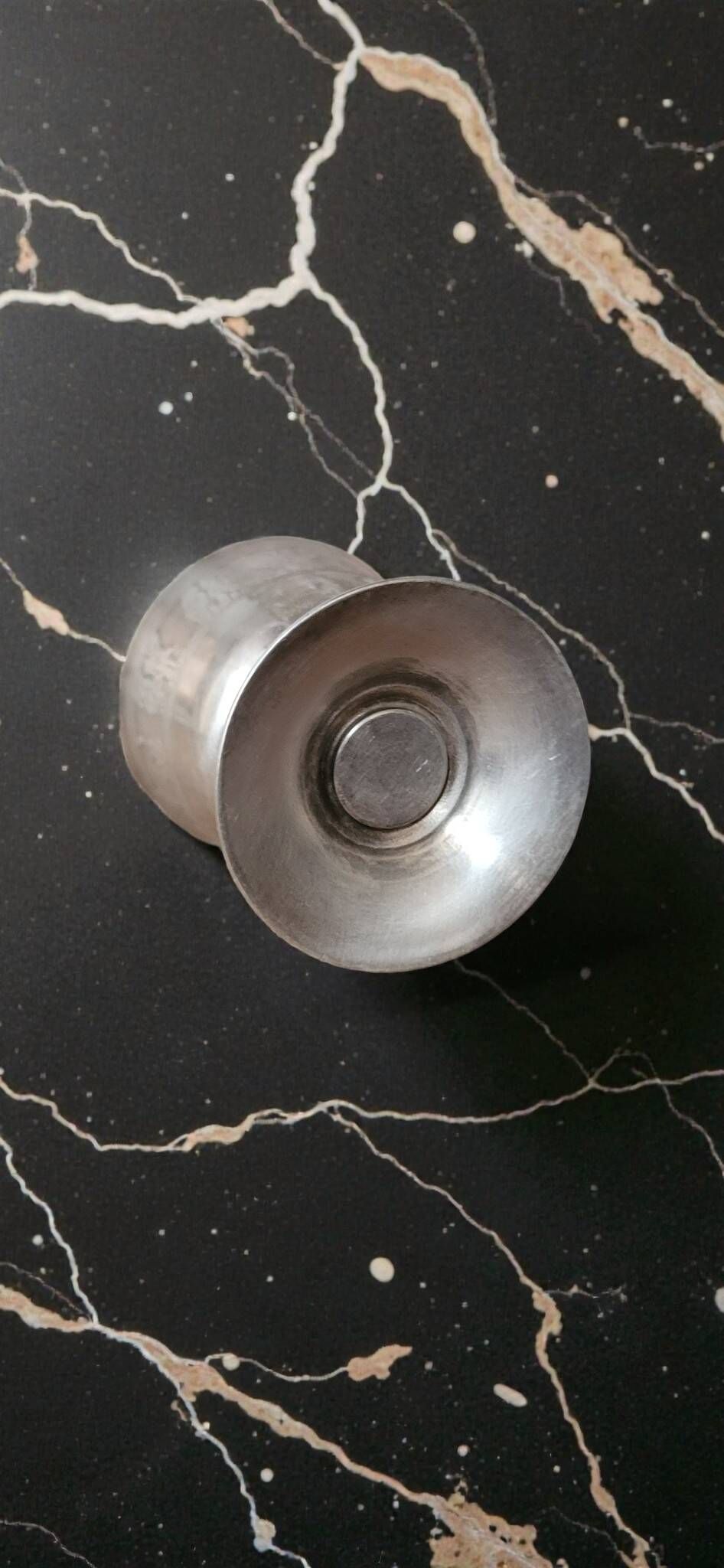 Silver-plated metal egg cup