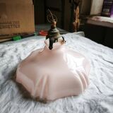 pink glass light fixture