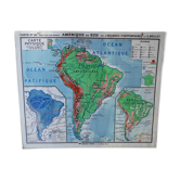 Old school map of South America Hatier no.20