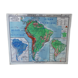 Old school map of South America Hatier no.20