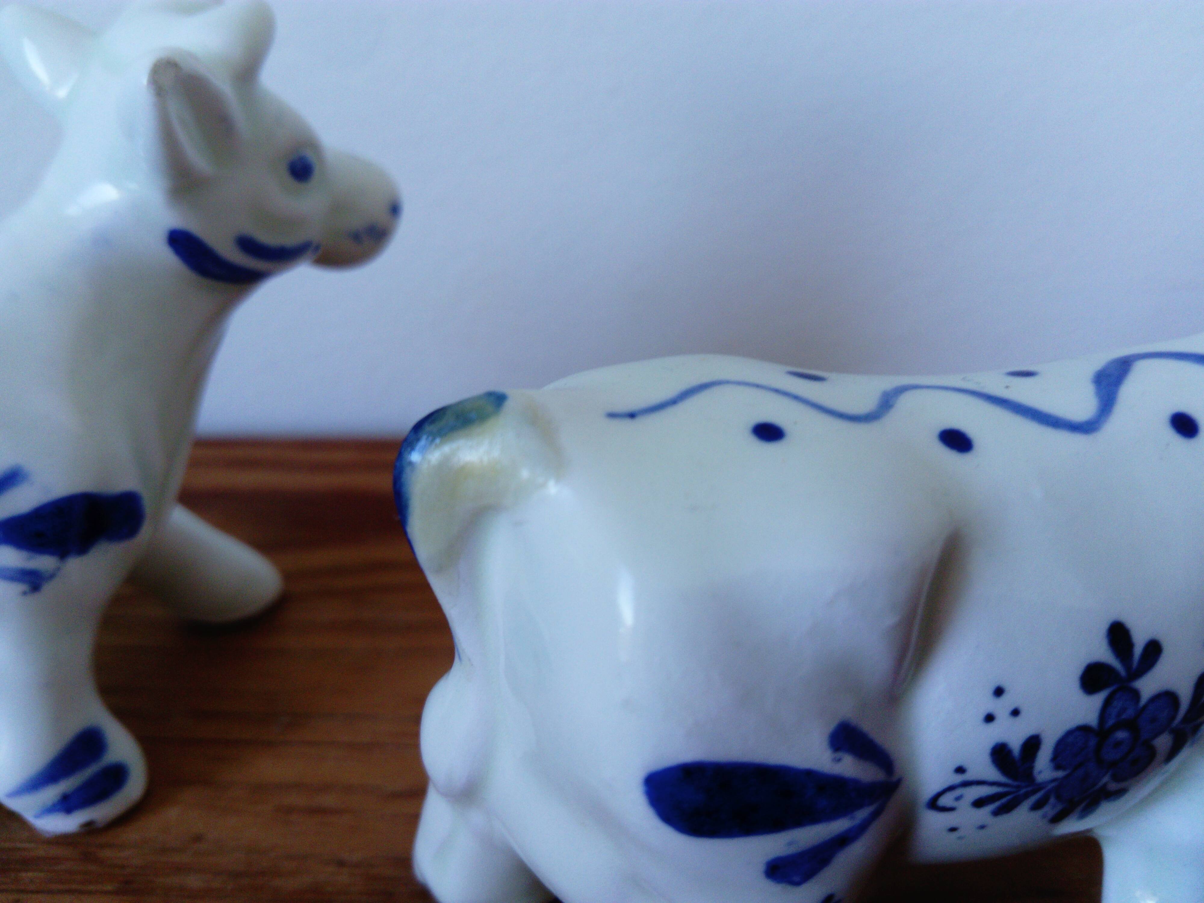 Delft Blue Cow Salt and Pepper Shakers