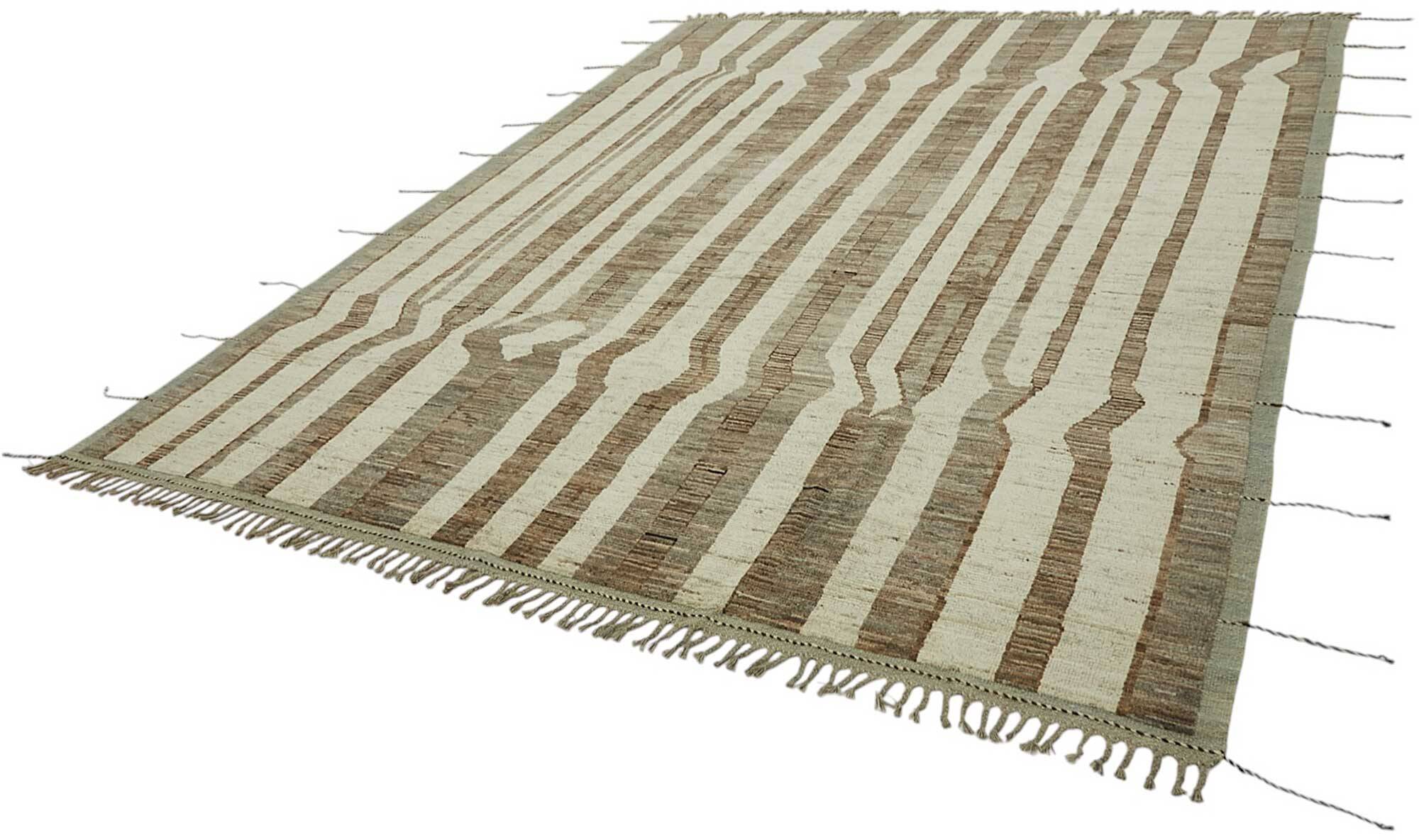 Handmade Tribal Decorative 287 cm x 369 cm Beige Wool Carpet