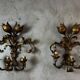 Pair of brass wall lights