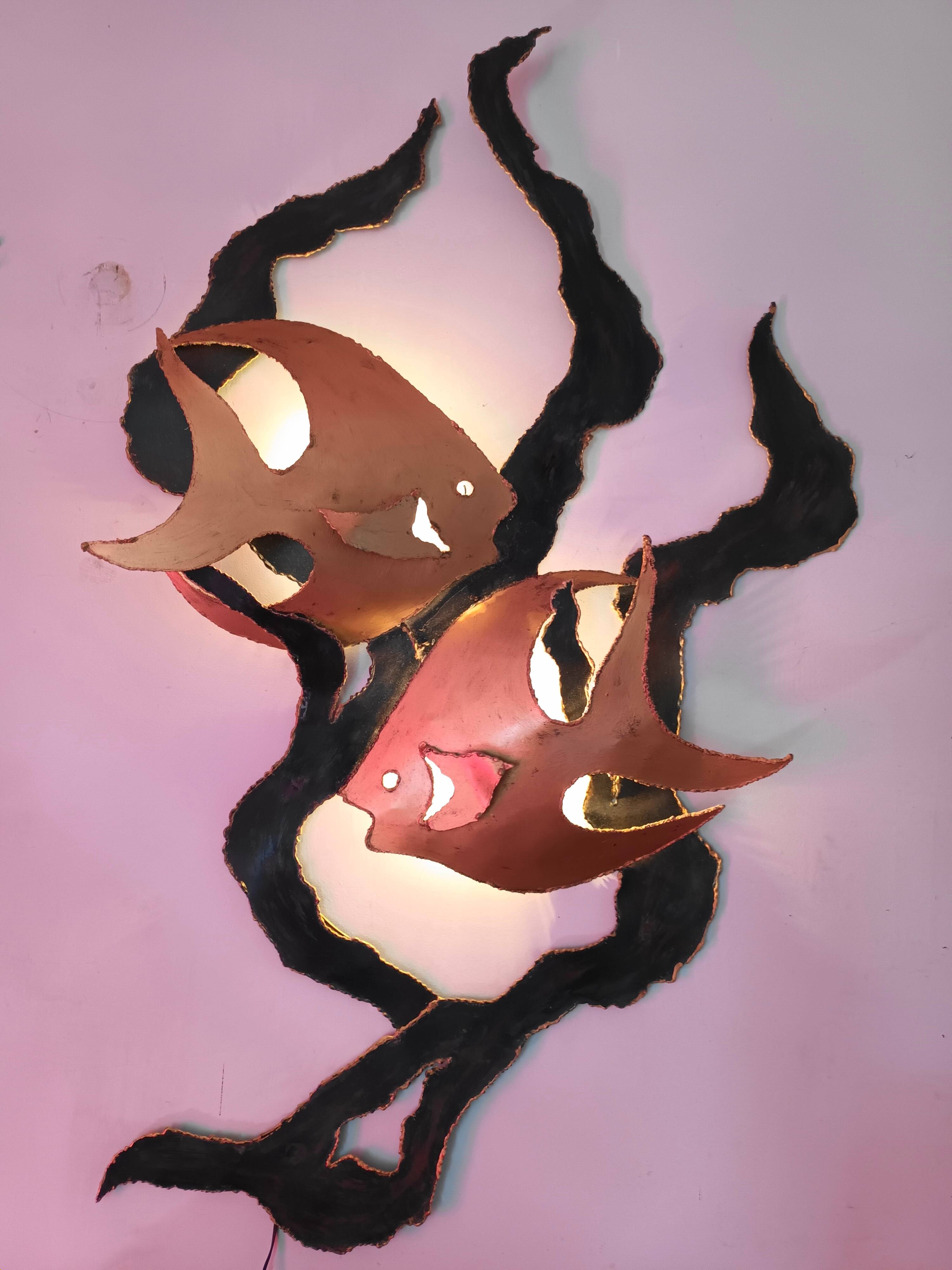 Decorative and luminous wall light from the 60s