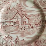 Porcelain flat plate signed Lunéville. French made. "English Style" model.