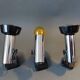 Series of 3 Targetti Sankey 1970 chrome wall lights.