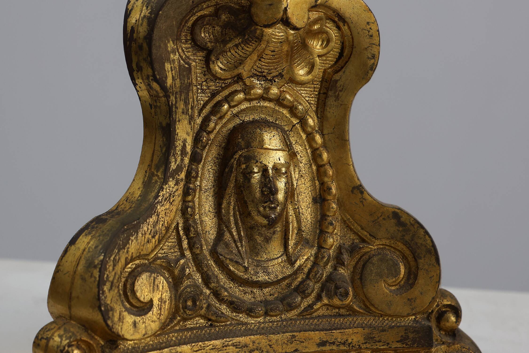 Large Provincial Copper Church Candlestick, France, ca. 1900