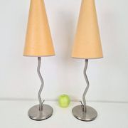 Lampes de table vintage Squiggle Antimon Zigzag d'Ikea, années 1990, ensemble de 2
