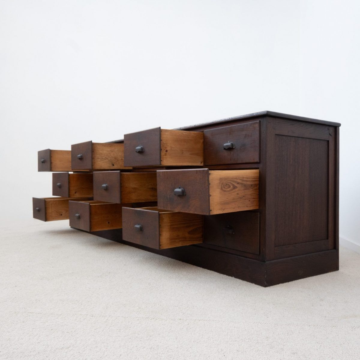 Oak drawer unit — early 20th century