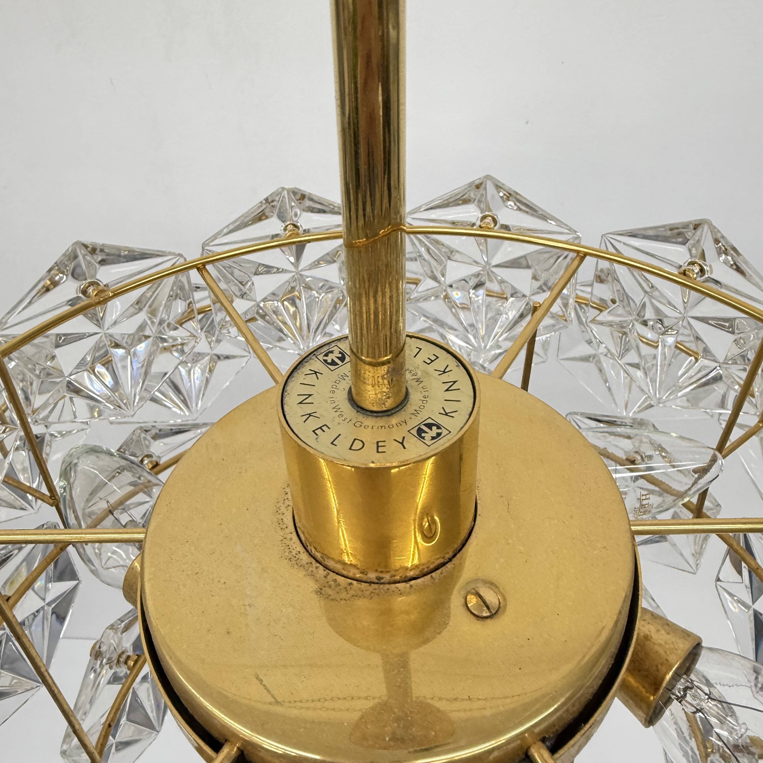 Kinkeldy chandelier with crystal , 1970s