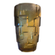 Vase from the 30s/40s with tiered smoked glass, beautiful strusturation and light catchment