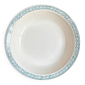 Shallow round plate St Amand in blue ironstone