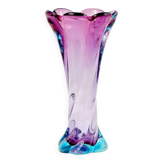 Mid-Century Twisted Murano Glass Vase, Italy, 1960s