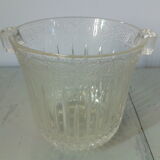Molded glass ice bucket