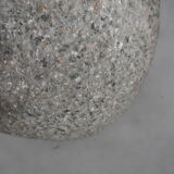 80s glass and bubbly concrete table