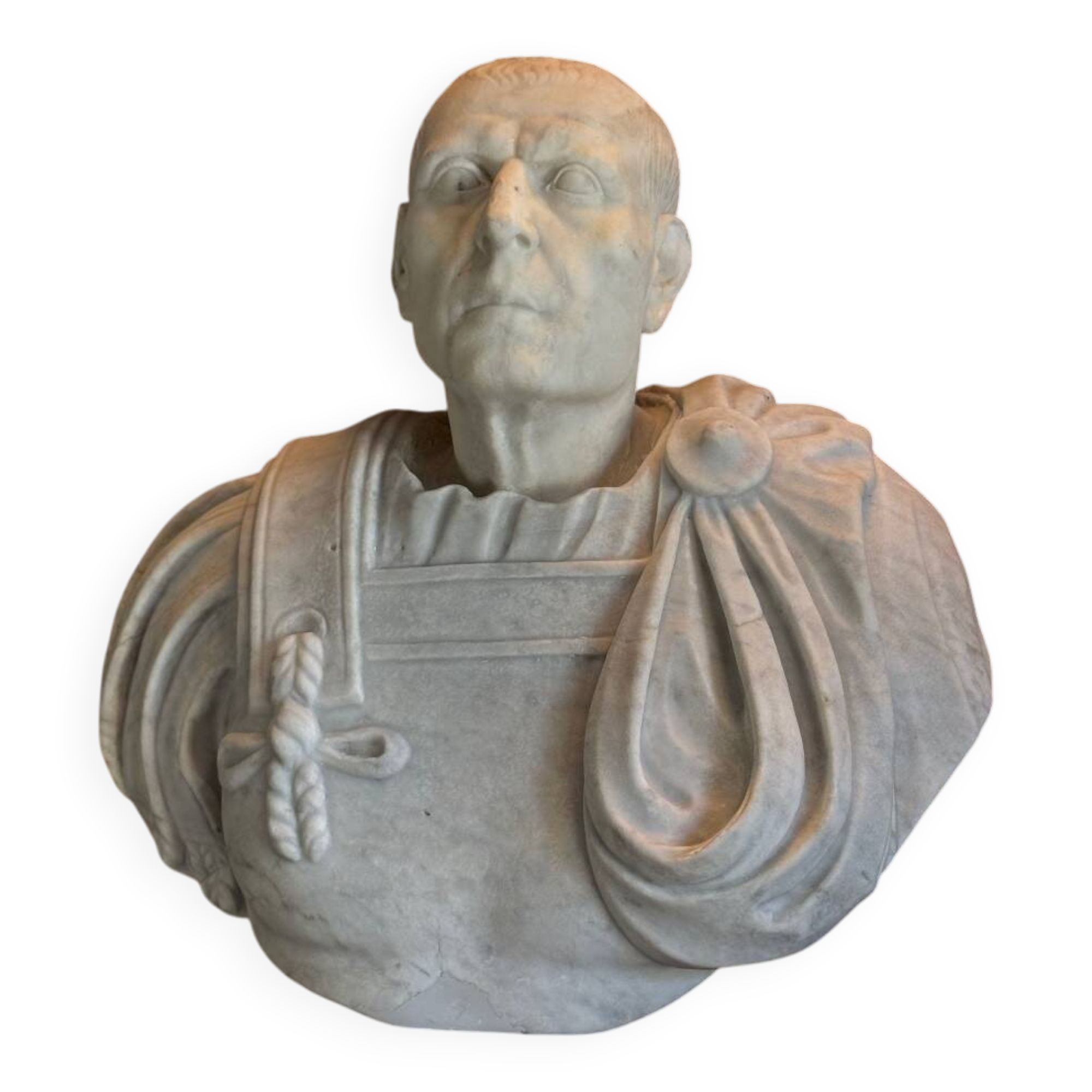 Bust of Emperor Galba, white Carrara marble, 18th century.