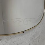 Vintage mirror with gold rim, 1960s