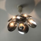 Flower chrome metal pendant 70s