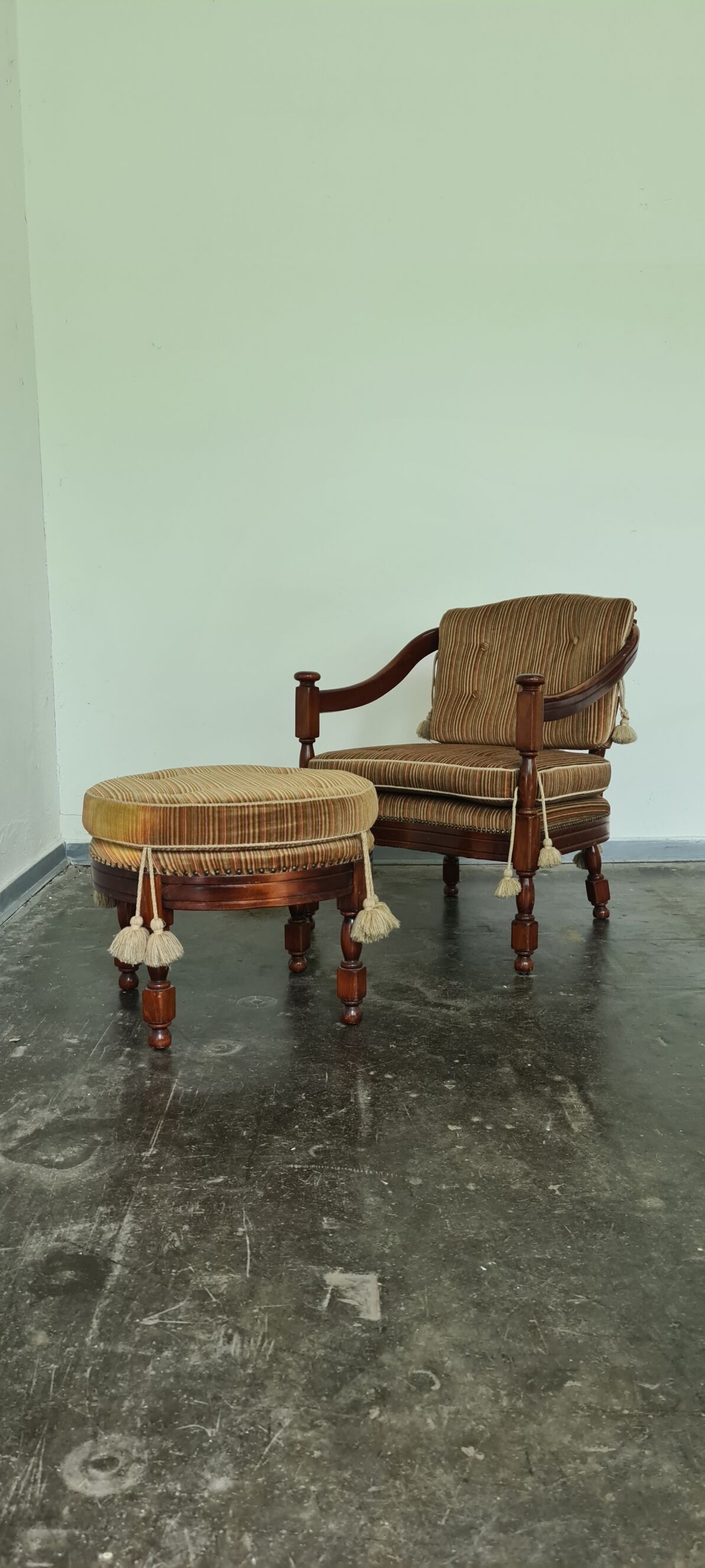 Armchair and ottoman