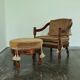 Fauteuil et pouf