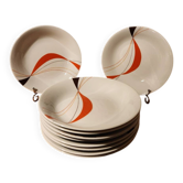 10 assiettes creuses pour soupes veloutés ou salades design 70 Winterling