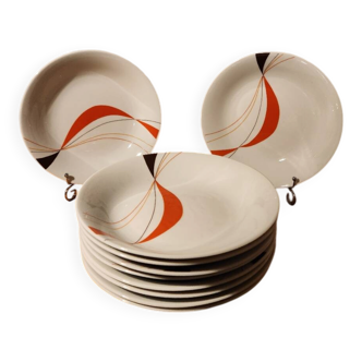 10 deep plates for velvety soups or salads, design 70 Winterling