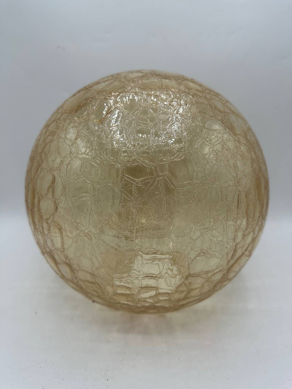 Cracked glass globe light fixture