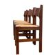 Vintage 1960s solid elm straw chairs