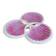 Vintage pink Verceram shell plate in French ceramic.