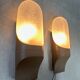 2x vintage 'frosted glass' wall lamp – Hans Popp