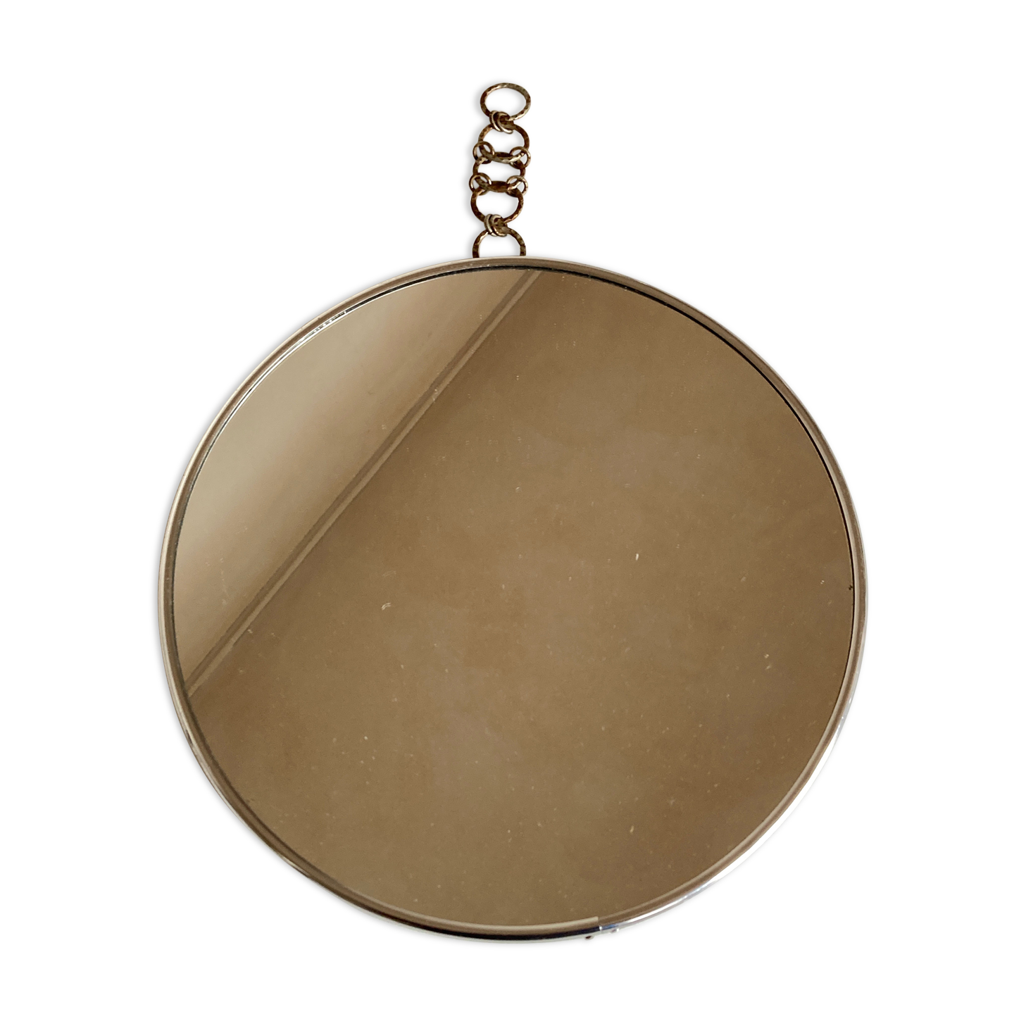 Mirror 1960 golden brutalist chain