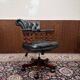 English Chesterfield Captain Chair Black