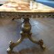 Wrought iron coffee table, marble top