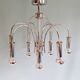 Lustre design en métal chromé et laiton, Schröder & Co, années 70