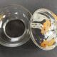 1930s Antique Bohemian Glass Bonbon Dish, Hand blown & painted, Art Deco