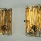 Pair of signed La Murrina thick Murano glass sconces. Italy 1970s.
