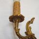 Pair of Elegant French Bronze Opposite Acanthus Leaf Double Wall Sconces