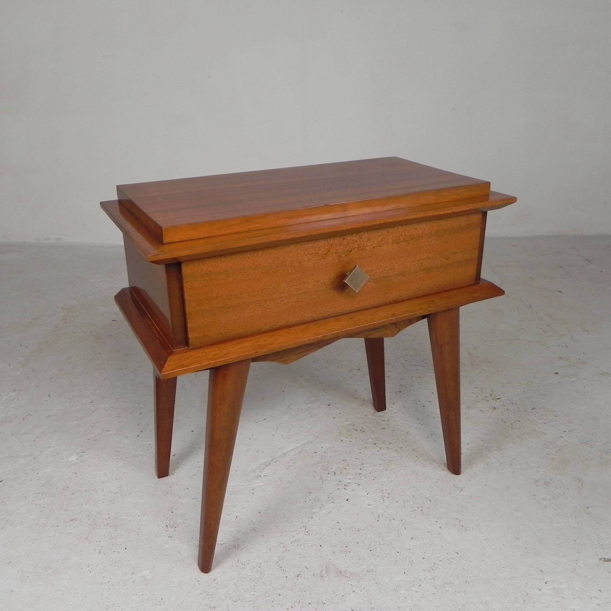 Table de chevet vintage en teck, années 1960