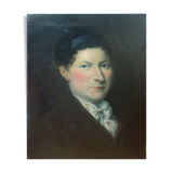 Painting "Portrait of a nobleman with a bow tie" XIX° HST (for restoration)