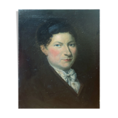Painting "Portrait of a nobleman with a bow tie" XIX° HST (for restoration)